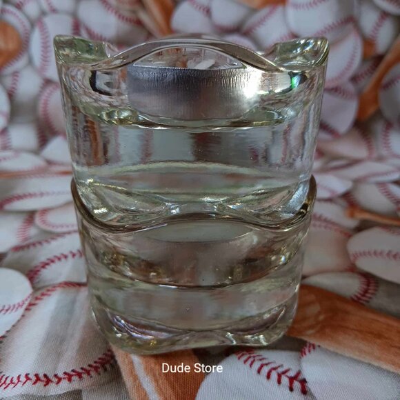 IKEA 2 Heavy Glass Light-Amber Stackable Tealight Candle Holders - 2.75" x 1.5" - Picture 4 of 5